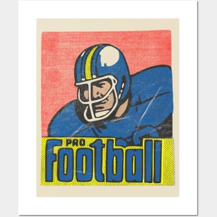 Retro Vintage American Football Player Posters and Art